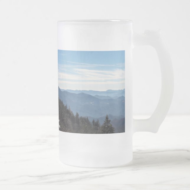 TAZA DE CRISTAL ESMERILADO TAZA DEL VIDRIO ESMERILADO DE 16 ONZAS (Derecha)