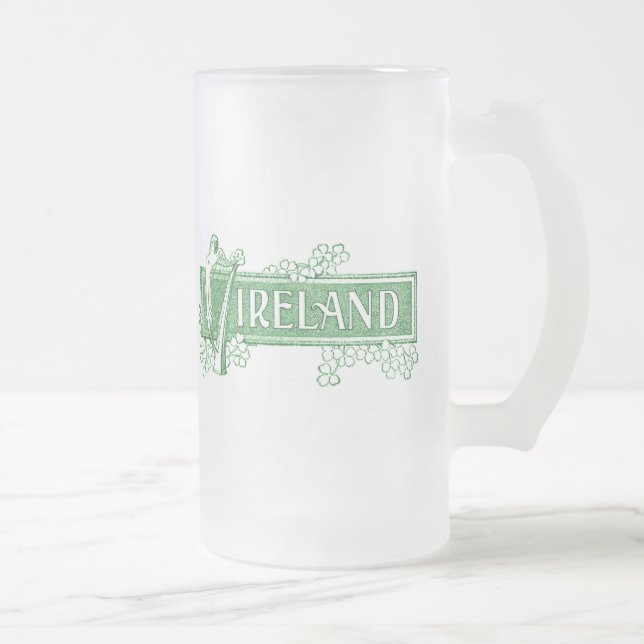 Taza De Cristal Esmerilado Taza del vidrio esmerilado de Irlanda (Derecha)