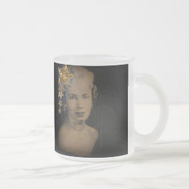 Taza De Cristal Esmerilado Taza del vidrio esmerilado de la "estrella retra"