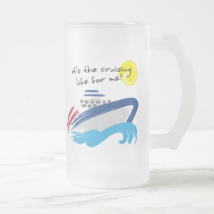 Taza De Cristal Esmerilado Taza del vidrio esmerilado de la vida que cruza
