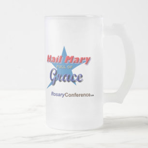 Taza De Cristal Esmerilado Taza del vidrio esmerilado de Maria del saludo