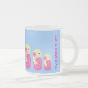 Taza De Cristal Esmerilado Taza del vidrio esmerilado de Sofía Babushka