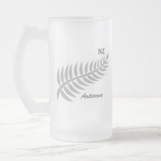 Taza De Cristal Esmerilado Taza del vidrio esmerilado del HELECHO DE PLATA