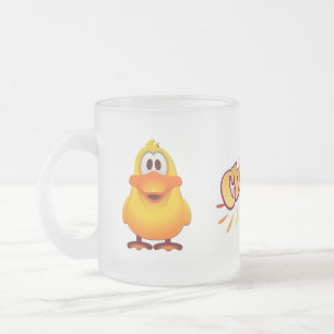 Taza De Cristal Esmerilado Taza del vidrio esmerilado del pato