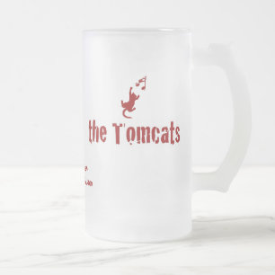 Taza De Cristal Esmerilado Taza del vidrio esmerilado - letras carmesís