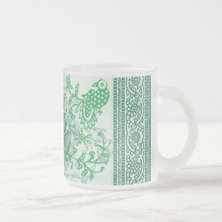 Taza De Cristal Esmerilado Taza del vidrio esmerilado - verde indio