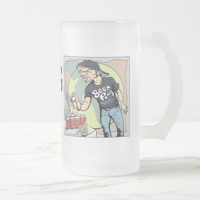 Taza De Cristal Esmerilado ¡Taza KiLLah! , CERVEZA PONG (Derecha)