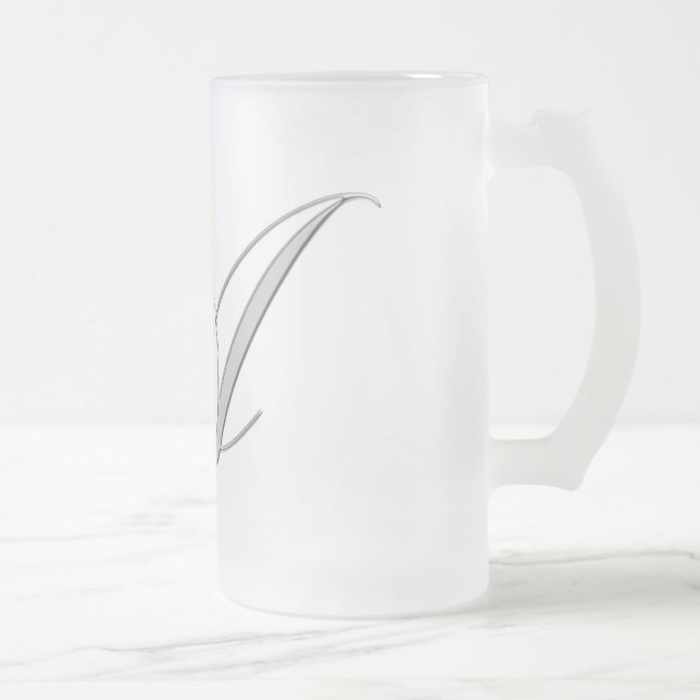 Taza De Cristal Esmerilado ¡Taza oficial (negra) de "A".! (Derecha)