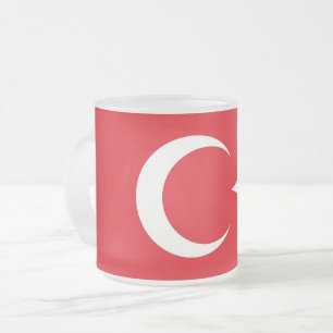 Taza De Cristal Esmerilado Taza pequeña de vidrio esmerilado con la bandera d