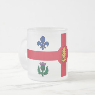 Taza De Cristal Esmerilado Taza pequeña de vidrio esmerilado con la bandera d