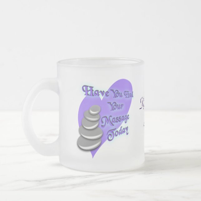 Taza De Cristal Esmerilado Taza-personalizar helado terapeuta del masaje (Izquierda)