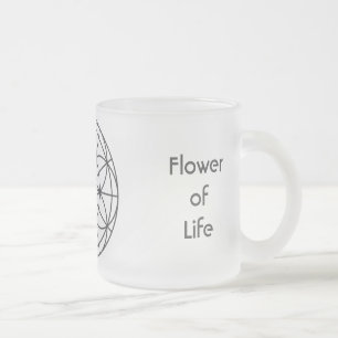 Taza De Cristal Esmerilado Taza sagrada del vidrio esmerilado de la geometrí