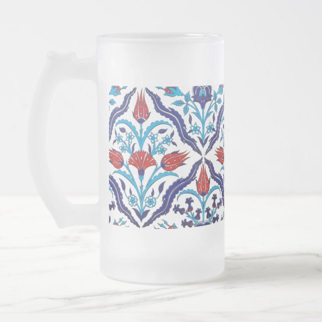 Taza De Cristal Esmerilado Taza turca del vidrio esmerilado de los tulipanes (Izquierda)