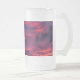 Taza De Cristal Esmerilado tazón de cerveza de vidrio rojo de agosto
