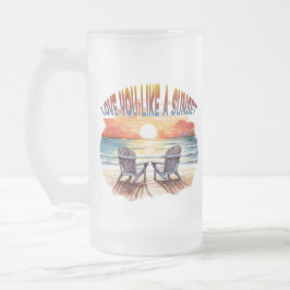 Taza De Cristal Esmerilado Te Amas Como Una Belleza Sunset