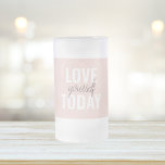 Taza De Cristal Esmerilado Te Amas Positivamente Hoy Cita Rosa Pastel<br><div class="desc">Te Amas Positivamente Hoy Cita Rosa Pastel</div>
