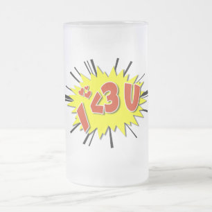 Taza De Cristal Esmerilado Te amo