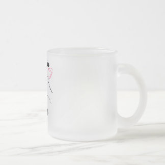 Taza De Cristal Esmerilado "Te amo para siempre".