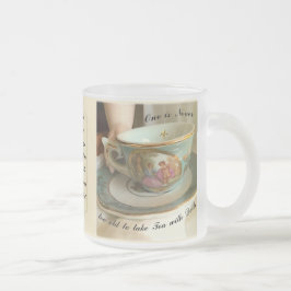 Taza De Cristal Esmerilado Té con muñecas Frosted Glass Mug
