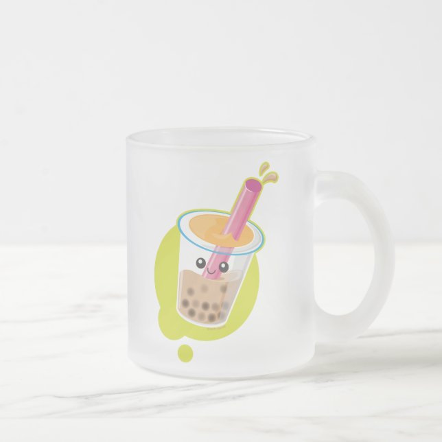 Taza De Cristal Esmerilado Té de Boba (Derecha)