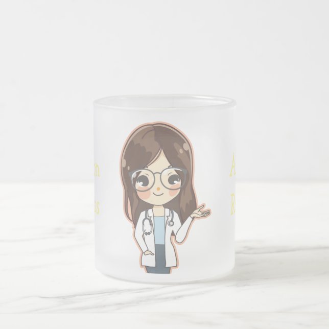 Taza De Cristal Esmerilado Té de graduación de doctorado personalizado Dr. (s (Centro)