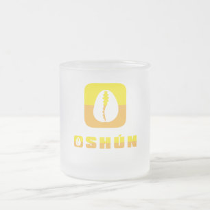 Taza De Cristal Esmerilado Té de Oshun y miel