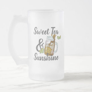 Taza De Cristal Esmerilado Té dulce y sol