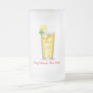 Taza De Cristal Esmerilado Té helado de larga isla