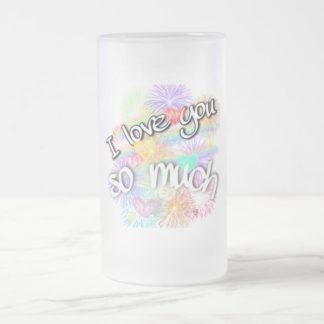 Taza De Cristal Esmerilado Te quiero tanto (Centro)