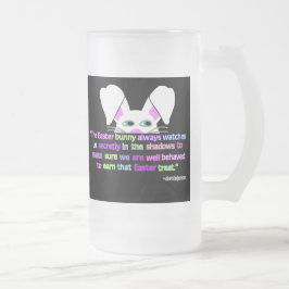 Taza De Cristal Esmerilado Te Veo, conejito de Pascua grande de vidrio escarp