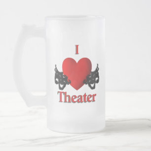 Taza De Cristal Esmerilado Teatro I Heart