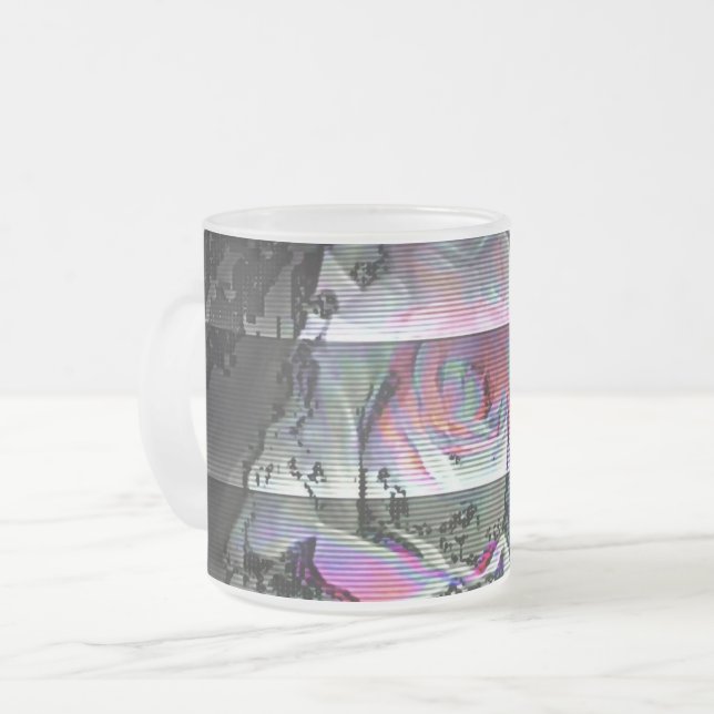 Taza De Cristal Esmerilado Techno Bouquet (Anverso izquierdo)