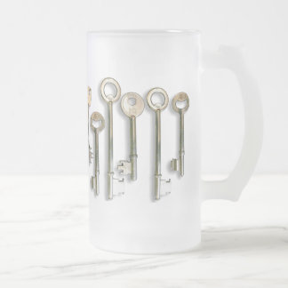 Taza De Cristal Esmerilado Teclas