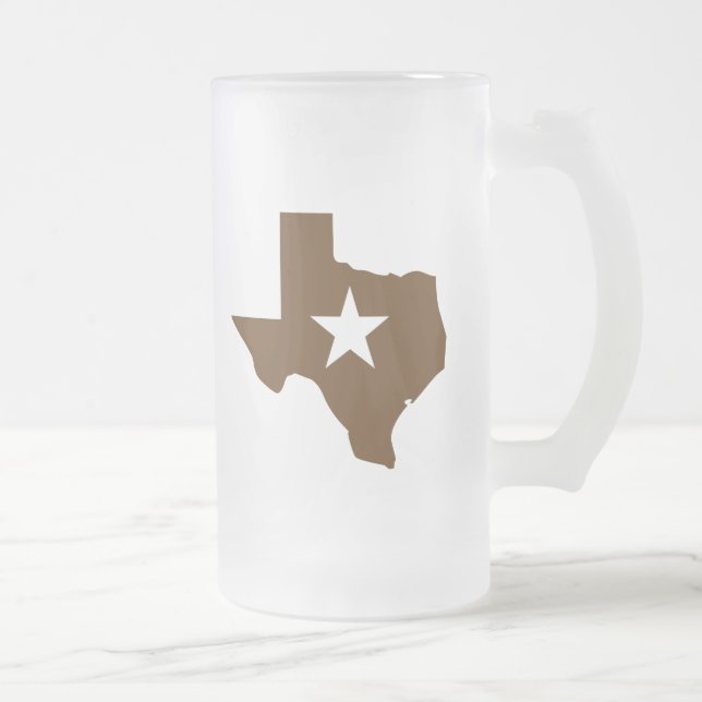 Taza De Cristal Esmerilado Tejas (Derecha)