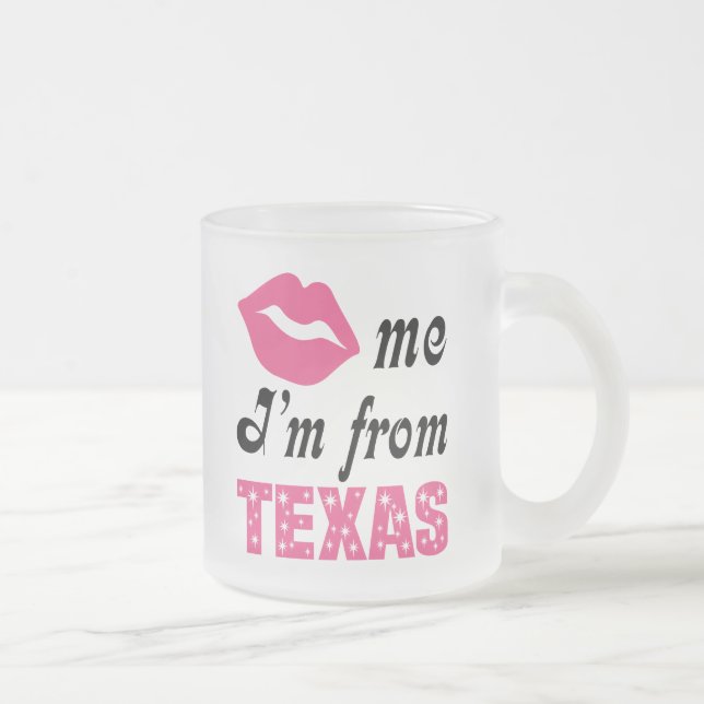 Taza De Cristal Esmerilado Tejas divertido (Derecha)