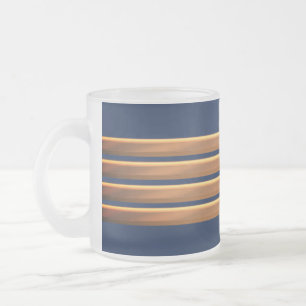Taza De Cristal Esmerilado Tejidos de oro del capitán,