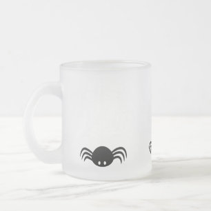 Taza De Cristal Esmerilado Telaraña de Halloween