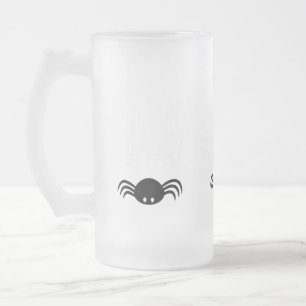 Taza De Cristal Esmerilado Telaraña de Halloween