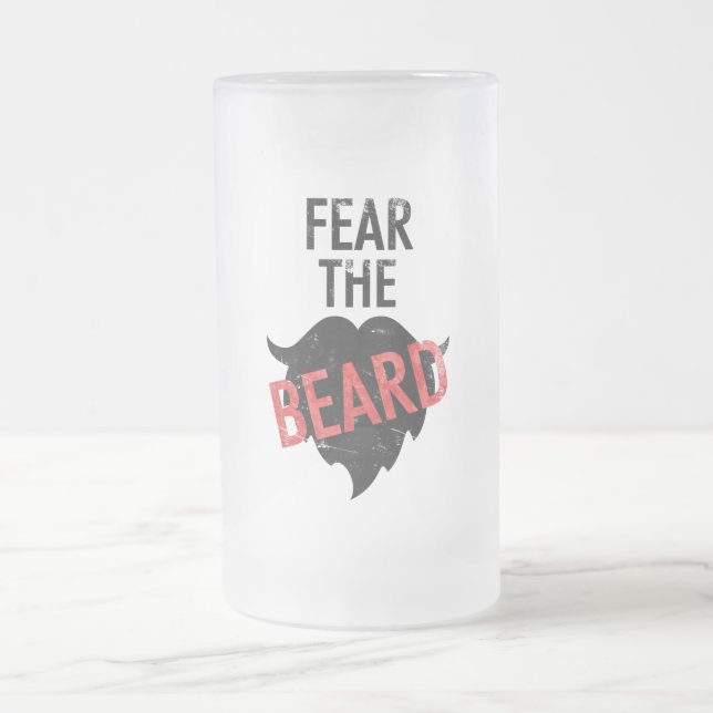 Taza De Cristal Esmerilado Tema la barba (Centro)