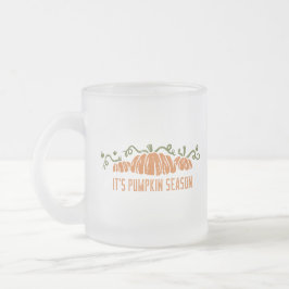 Taza De Cristal Esmerilado Temporada de calabaza