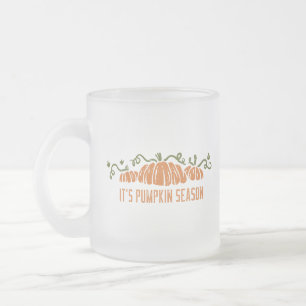 Taza De Cristal Esmerilado Temporada de calabaza