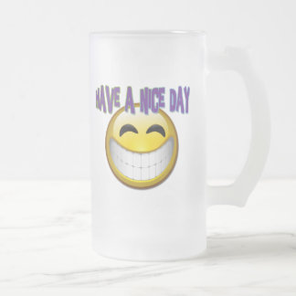 TAZA DE CRISTAL ESMERILADO TENGA UN DÍA AGRADABLE