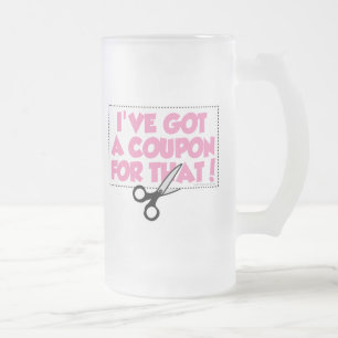 Taza De Cristal Esmerilado Tengo una cupón para eso