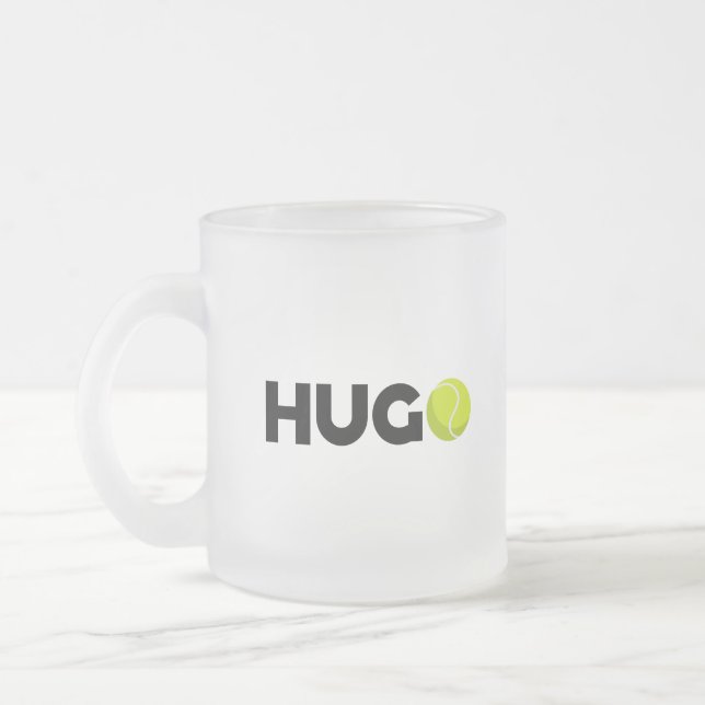 Taza De Cristal Esmerilado Tenis de Hugo (Izquierda)