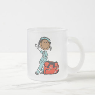 Taza De Cristal Esmerilado Terapeuta respiratorio de sexo femenino o EMT