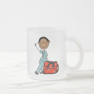 Taza De Cristal Esmerilado Terapeuta Respiratorio Masculino o EMT