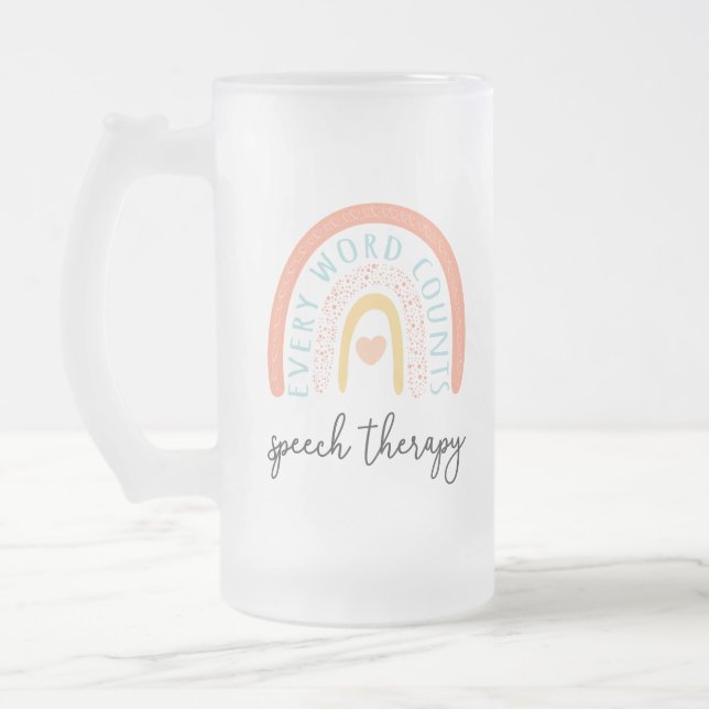 Taza De Cristal Esmerilado Terapia del habla II - Cada palabra cuenta (Izquierda)