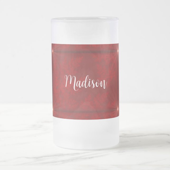 Taza De Cristal Esmerilado Terciopelo rojo estallido de bruja (Centro)