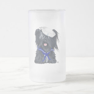 Taza De Cristal Esmerilado Terrier Skye Marinero