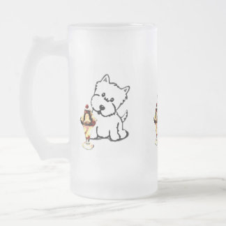 Taza De Cristal Esmerilado Terrieres y crema